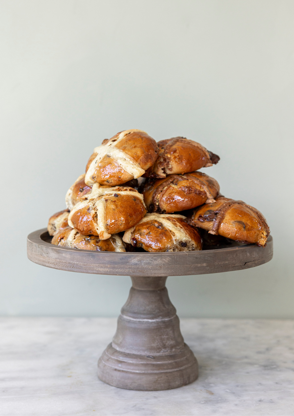 Triple Chocolate Hot Cross Buns