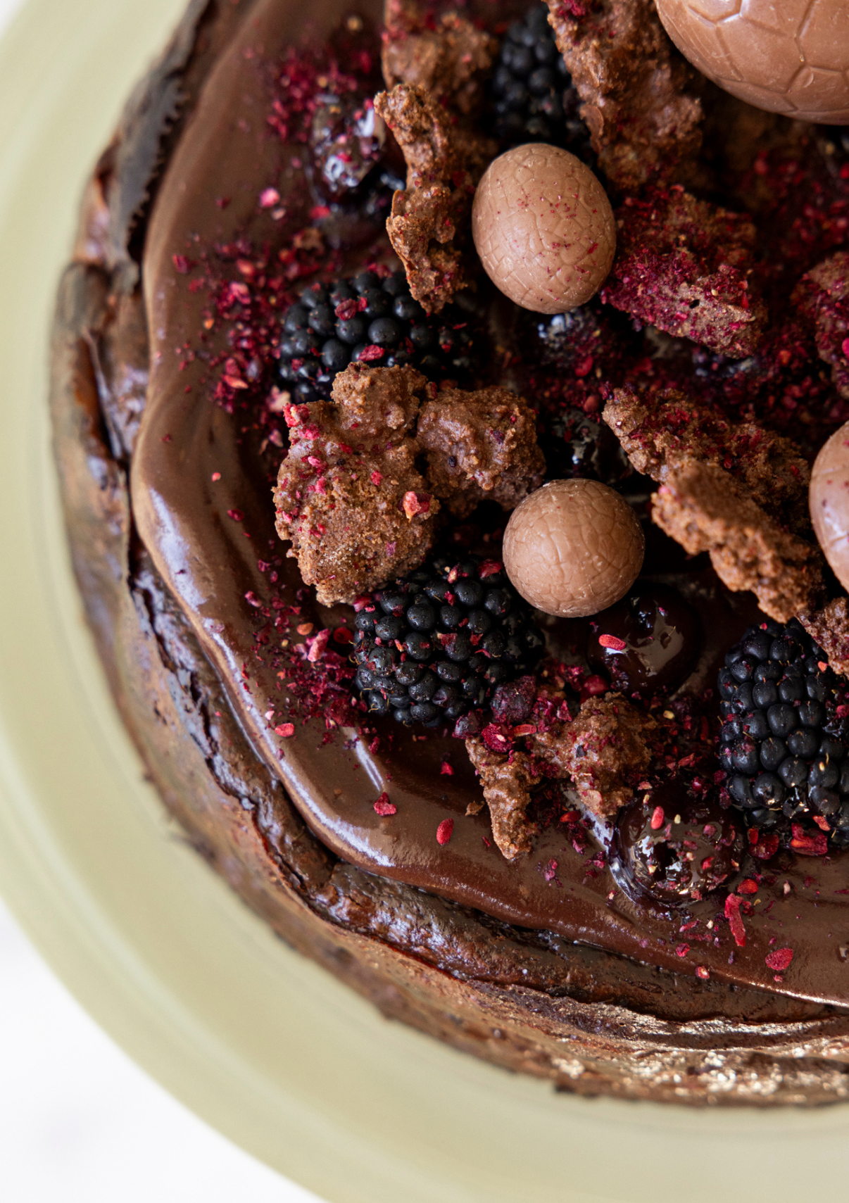 Chocolate Easter Basque Cheesecake