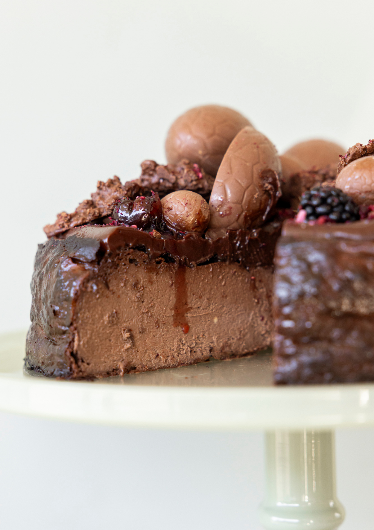 Chocolate Easter Basque Cheesecake